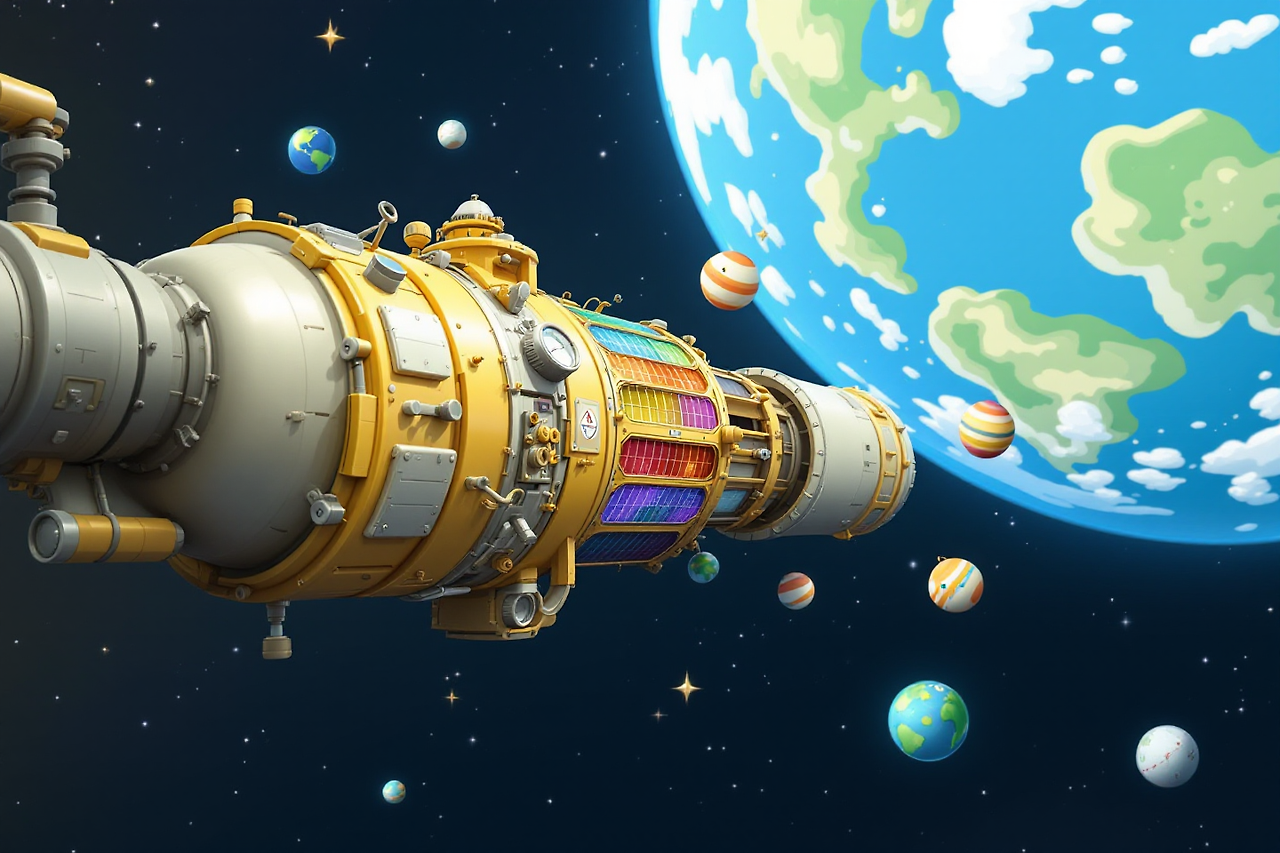 지구 주위를 돌고 있는 스피어 엑스 우주 망원경