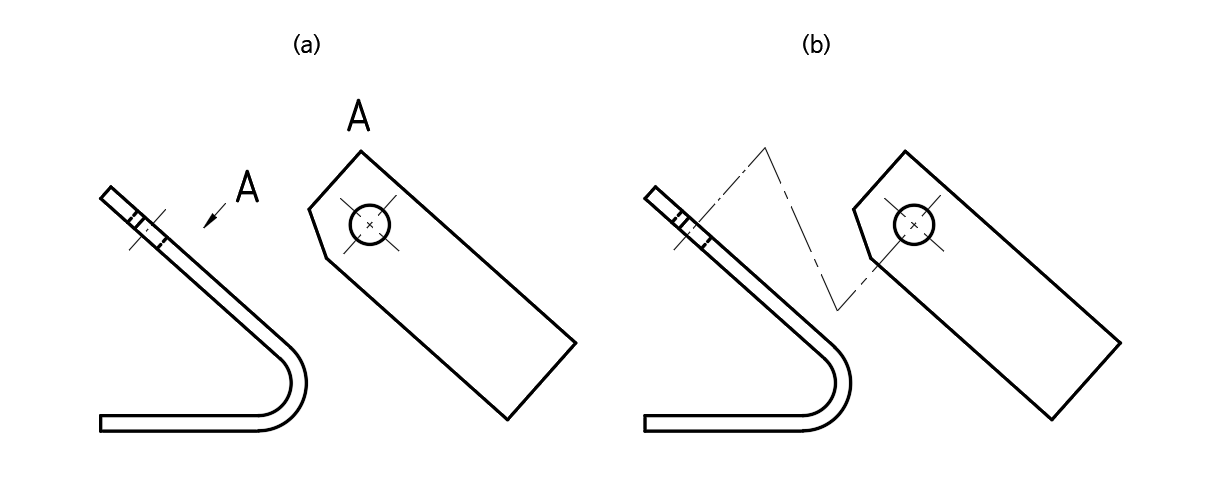 지면이-협소할-때의-보조-투상도