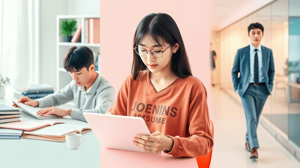 다양한 상황의 20대들 - 공부하는 학생, 취준생, 직장인 등