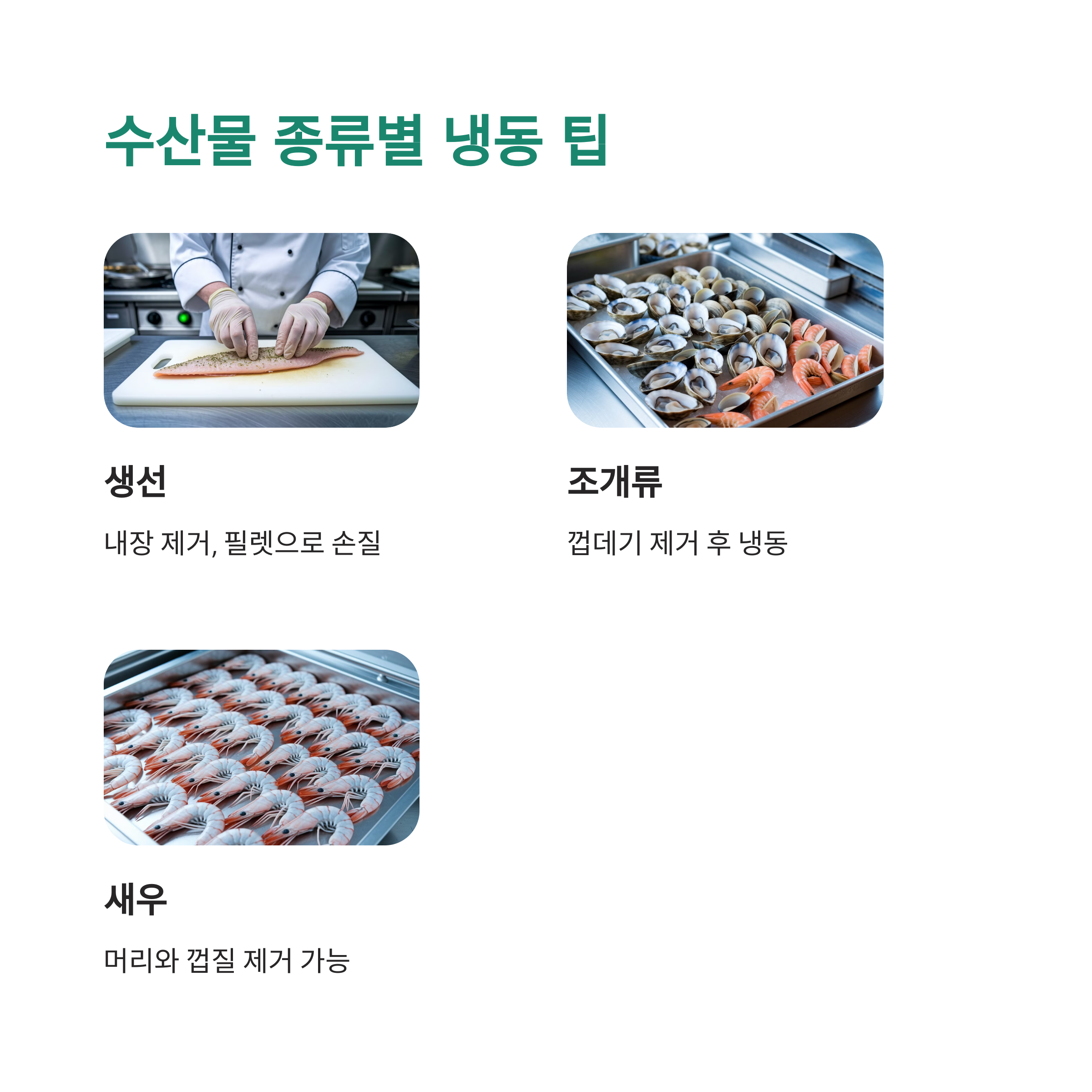 수산물 냉동 및 보관법