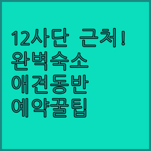 인제 12사단 근처 숙소 추천 리스트..