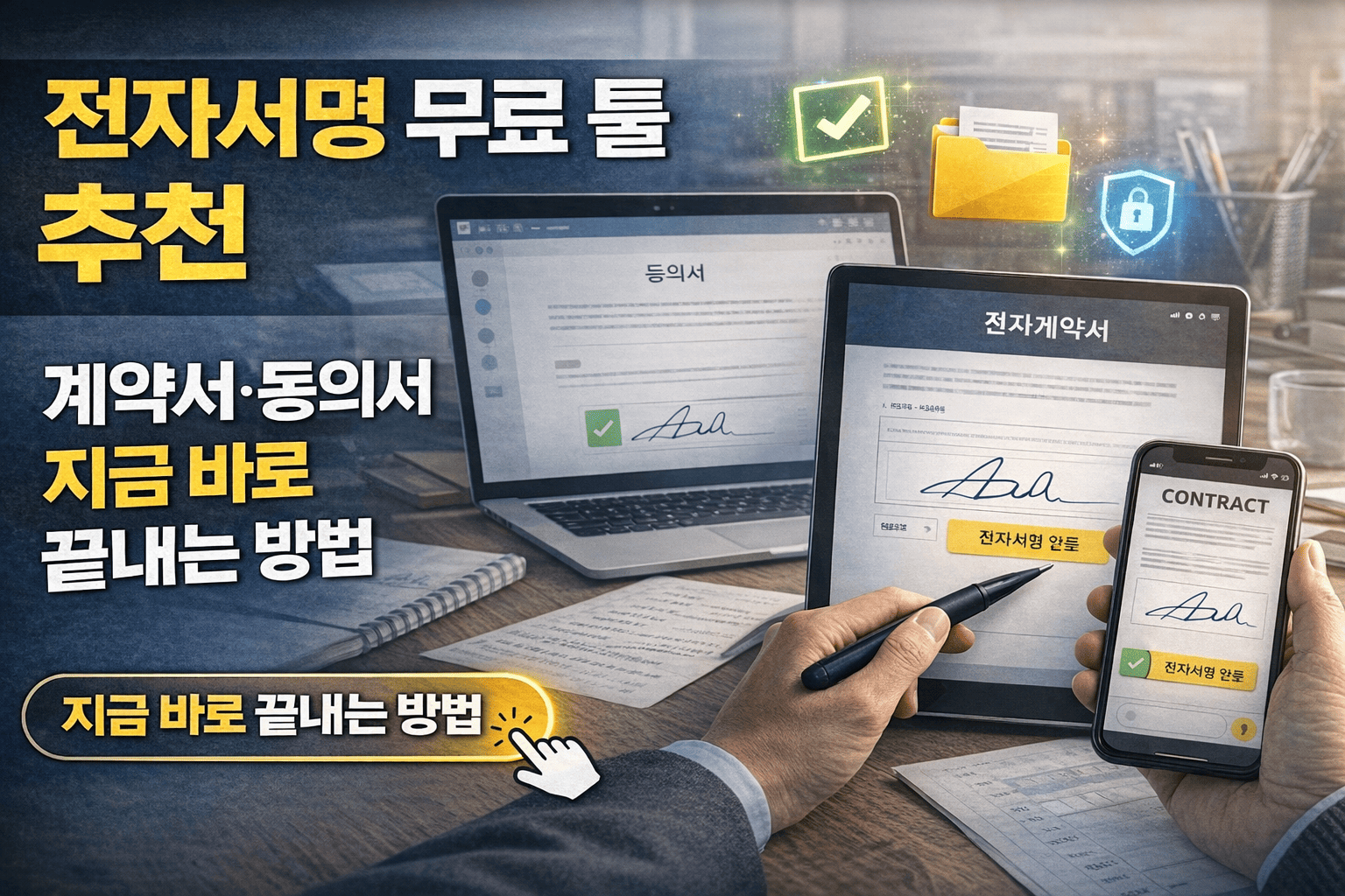 전자서명 무료 툴 추천 ❘ 계약서·동의서 지금 바로 끝내는 방법