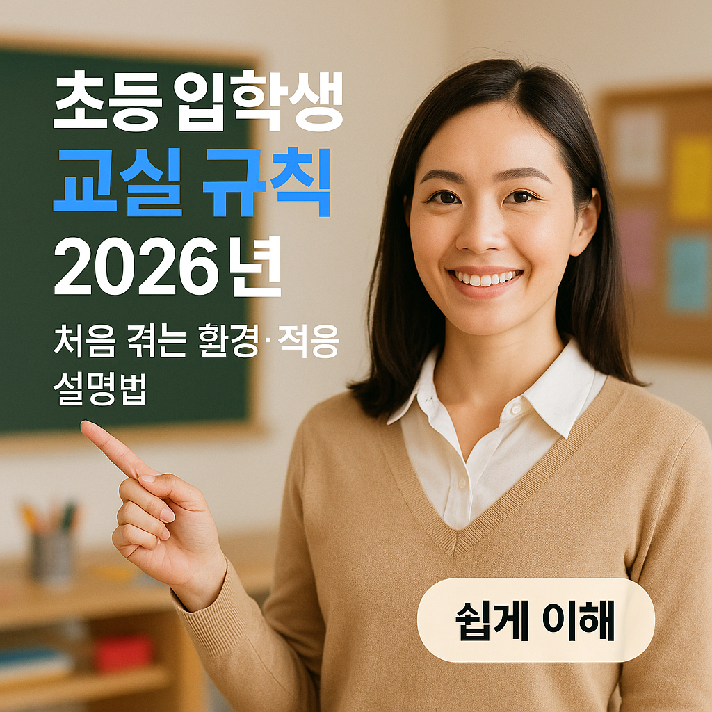 초등 입학생 교실 규칙 2026년 | 처음 겪는 환경·적응 설명법