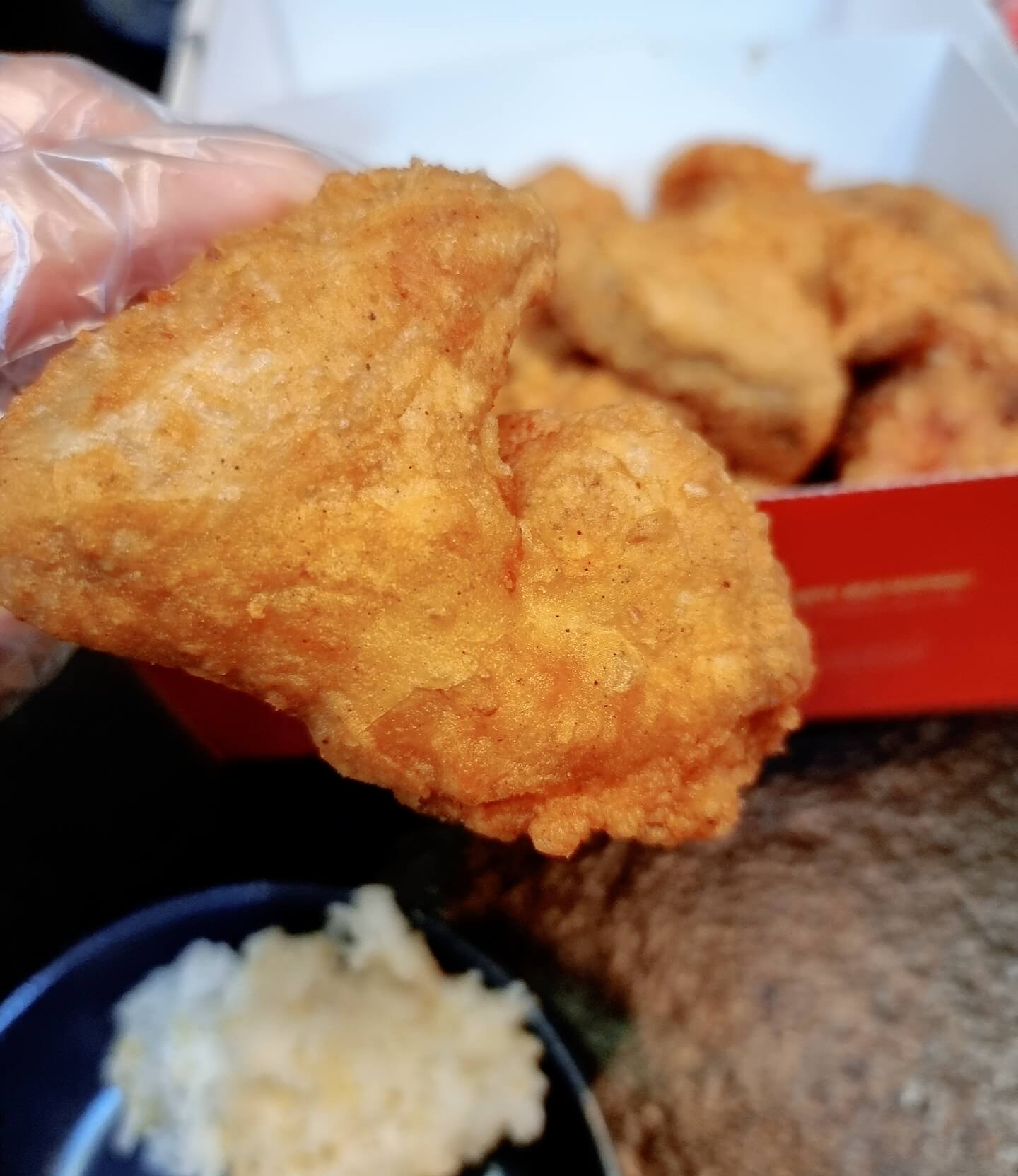 흰씰밥과 닭 다리