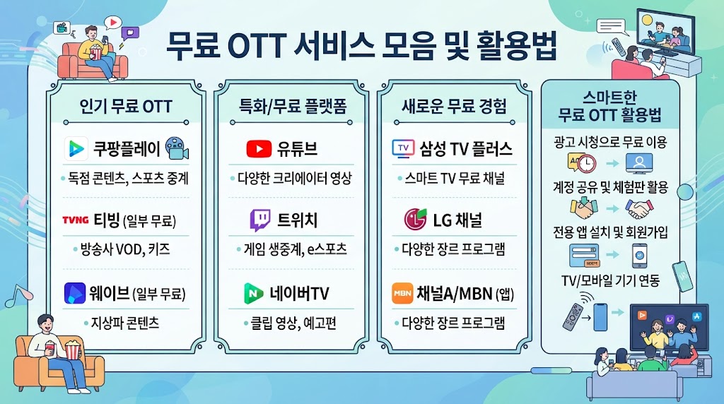 무료 OTT 서비스 모음