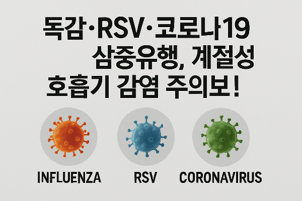 독감&middot;RSV&middot;코로나19 삼중유행, 계절성 호흡기 감염 주의보!
