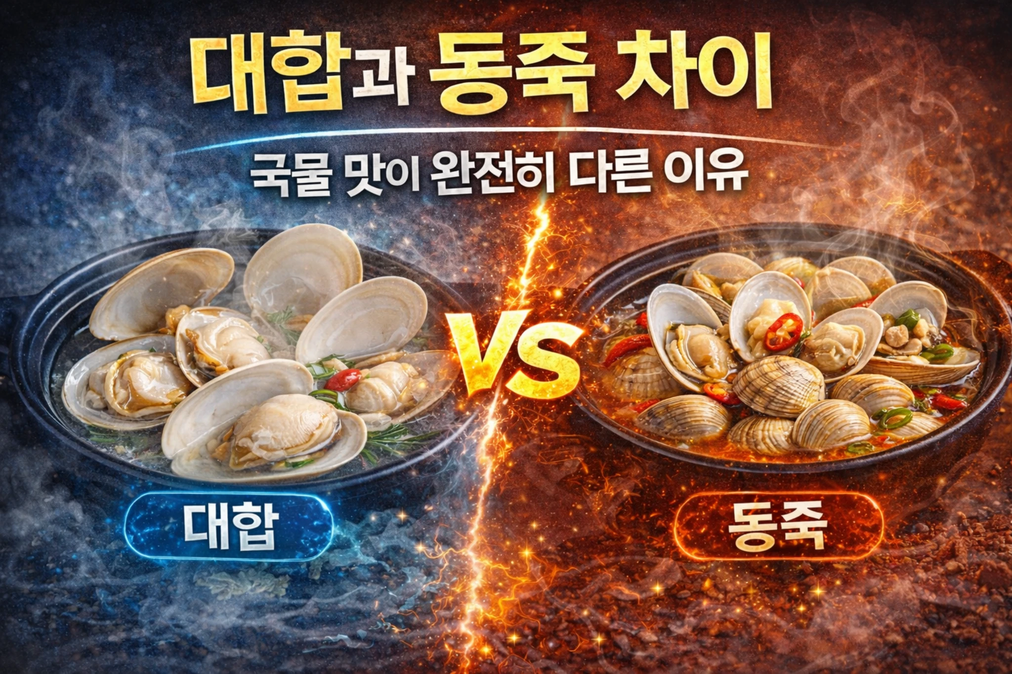 대합과 동죽 차이, 국물 맛이 완전히 다른 이유