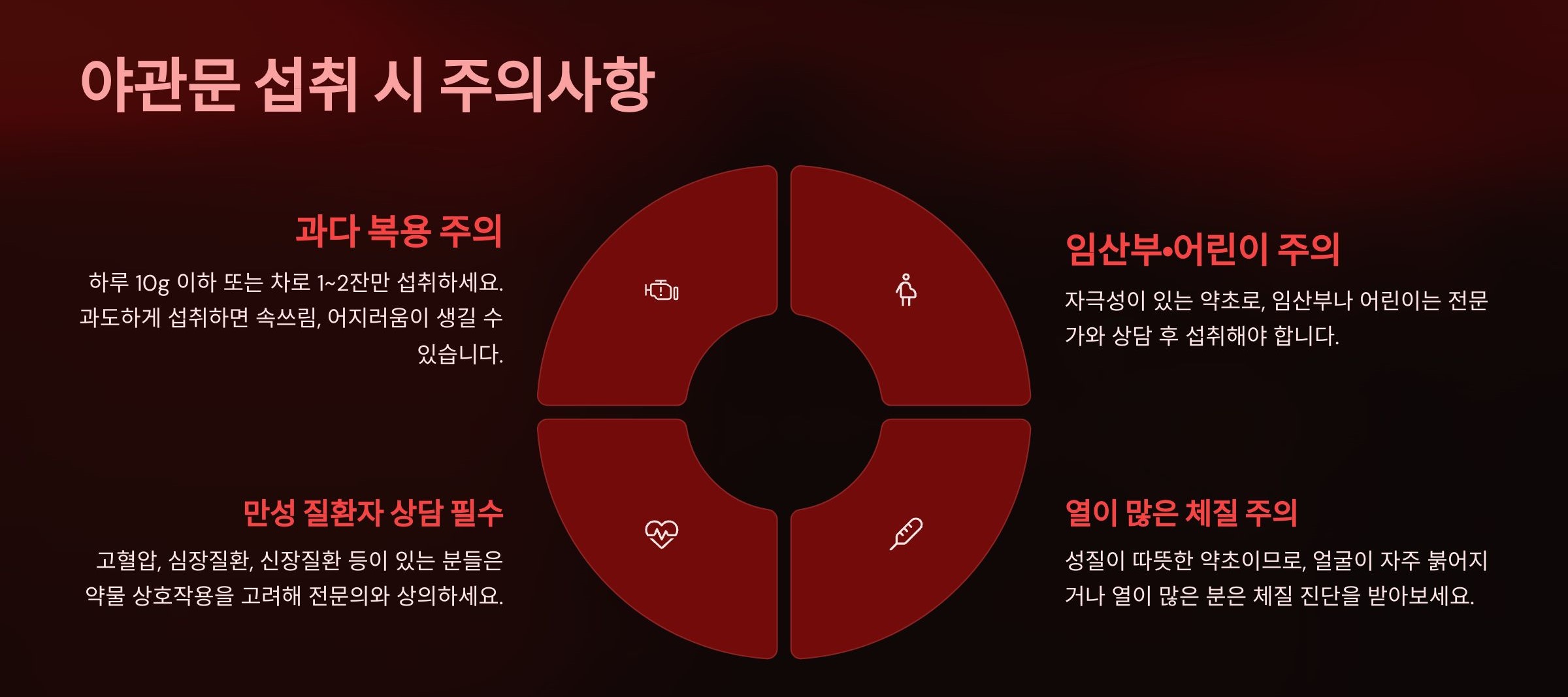 야관문 섭취 시 주의사항