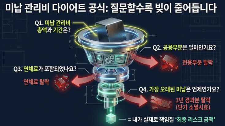 미납 관리비 다이어트 공식 : 질문할수록 빚이 줄어듭니다.