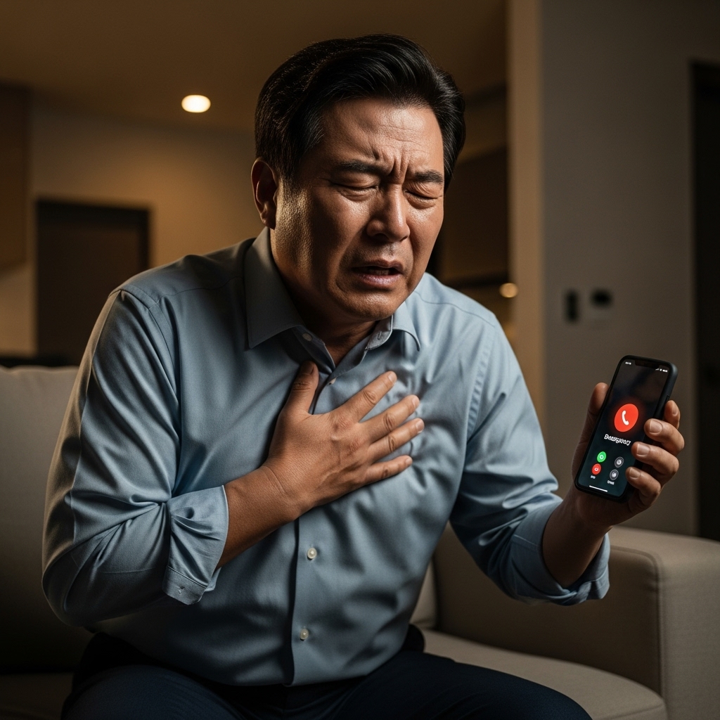 심근경색 초기증상인 가슴 통증 발생 시 대처