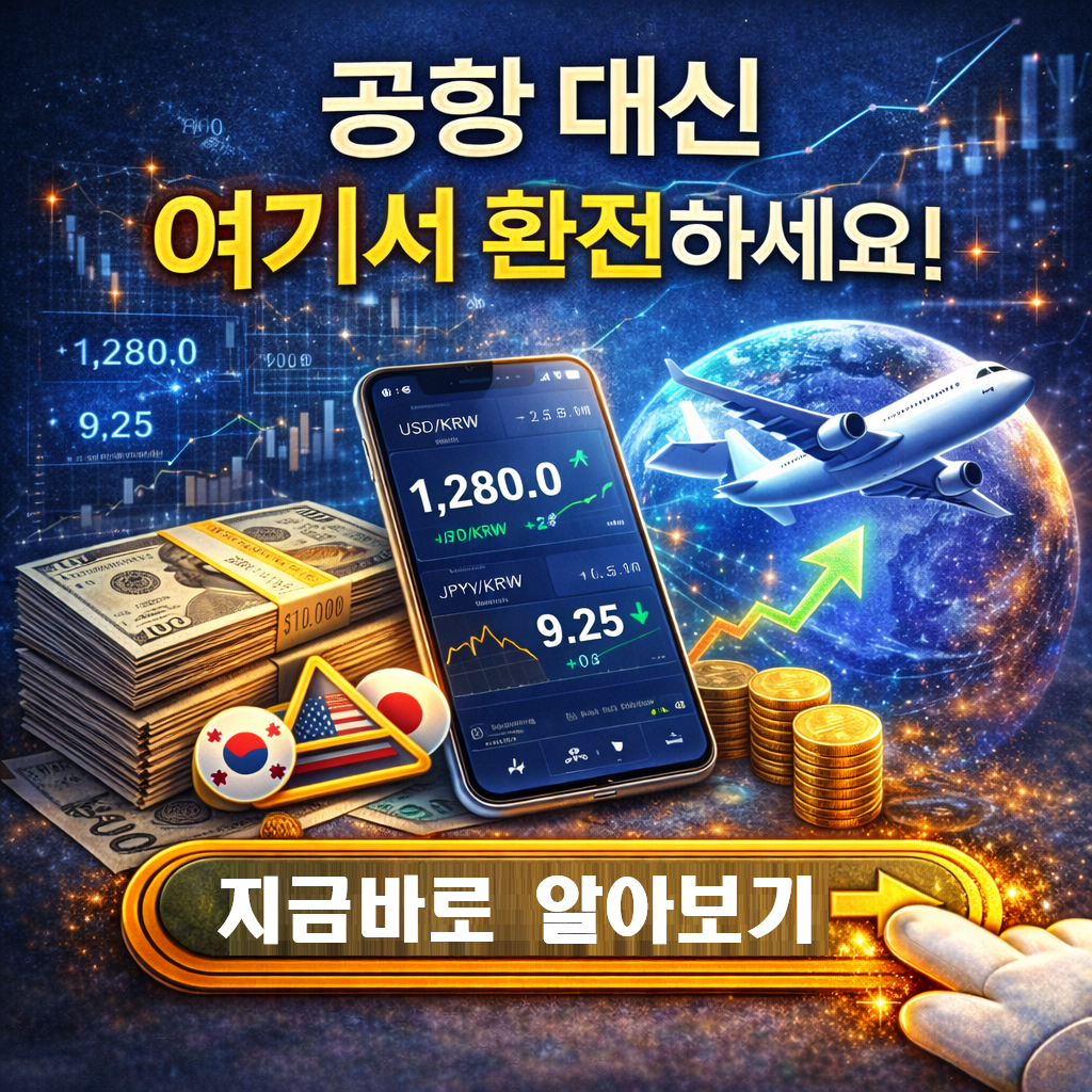 해외여행 전 환율 우대 꿀팁! 공항 대신 여기서 환전하세요 (2026 최신판)