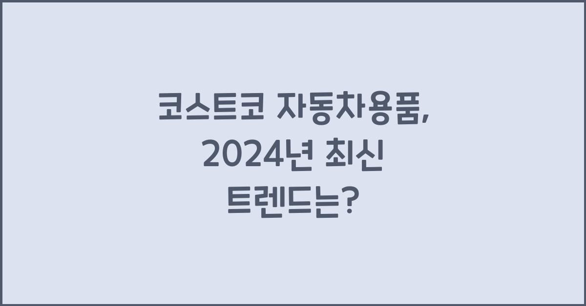 코스트코 자동차용품