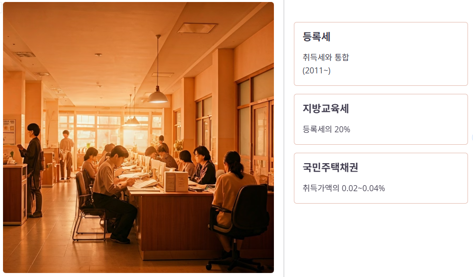 등록세 및 관련 세금 알아보기