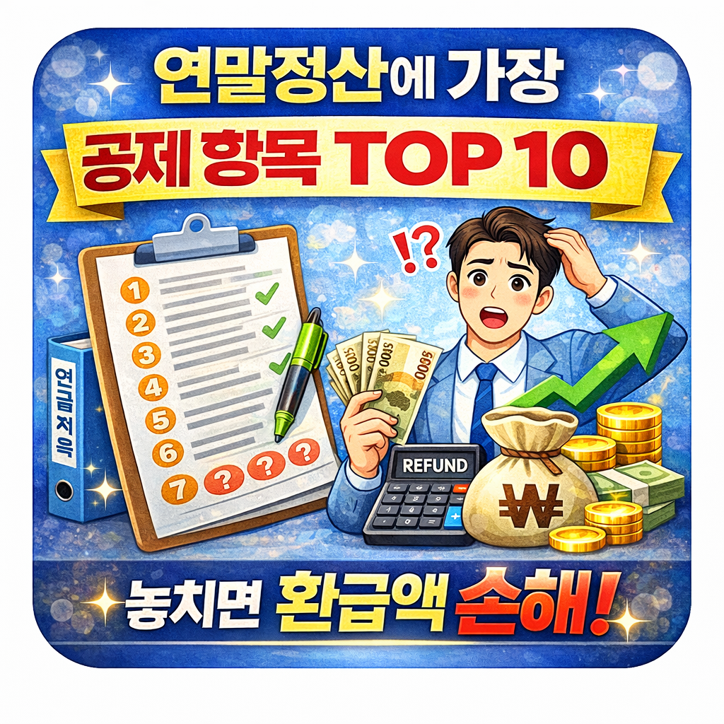 연말정산에서 가장 많이 놓치는 공제 항목 TOP 10