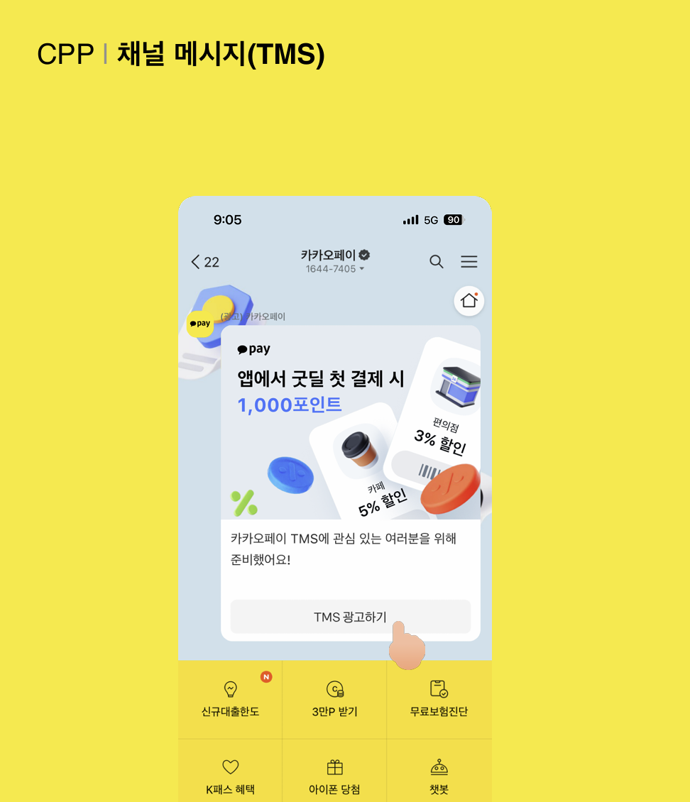2) TMS (채널 메시지) - 가장 높은 열람율 본문 이해를 돕는 이미지