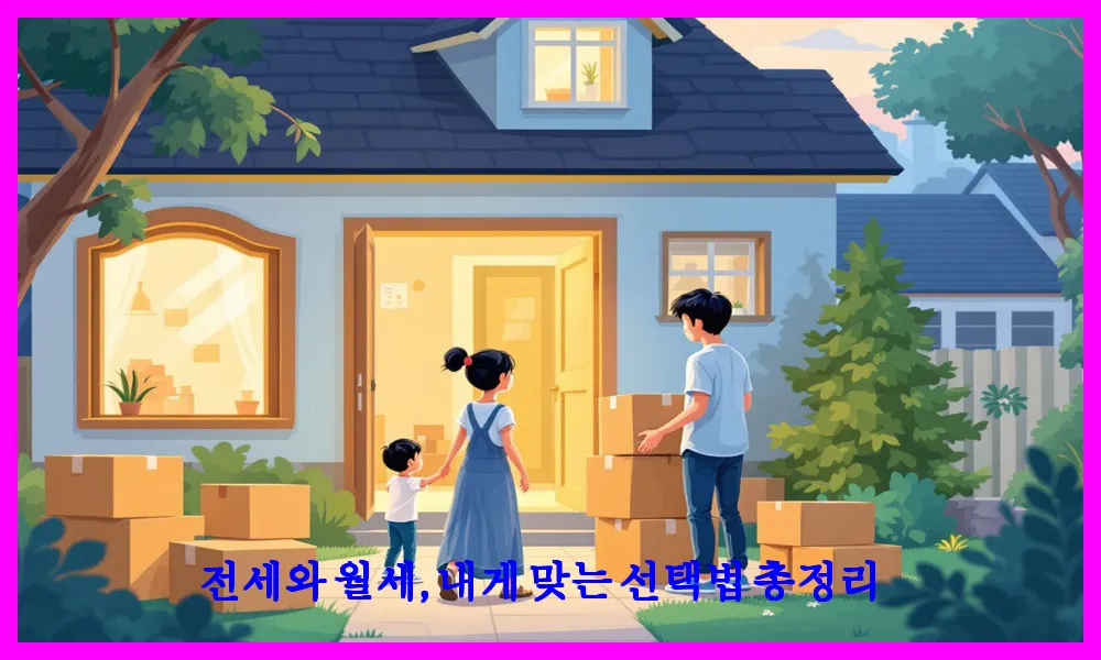 전세와 월세, 내게 맞는 선택법 총정리