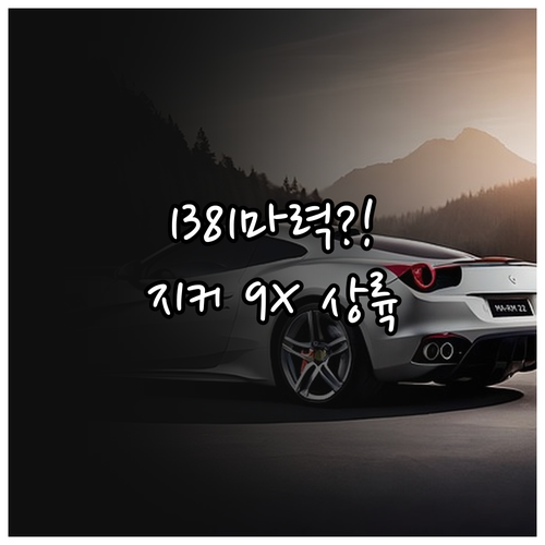 지커 9X 1381마력 고성능 전기차..