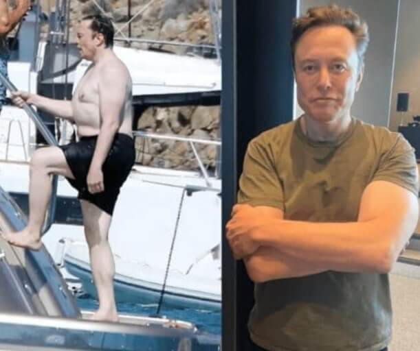 일론 머스크 다이어트 전후 사진 비교