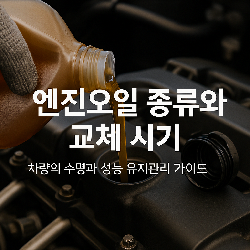 엔진오일 종류와 교체 시기: 차량의 수명과 성능 유지관리 가이드