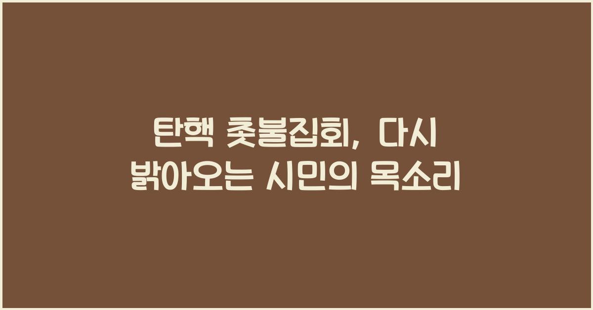 탄핵 촛불집회