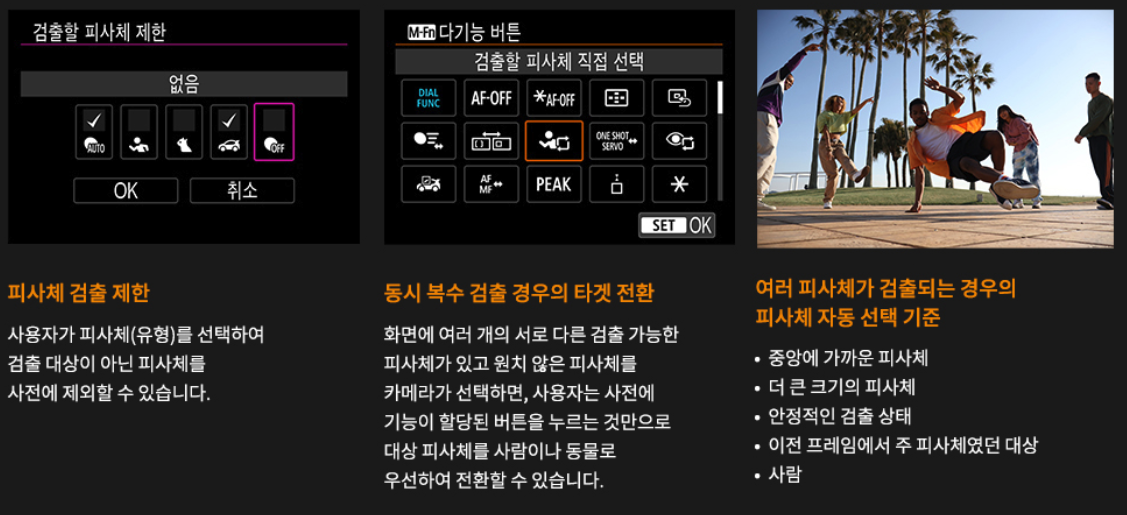 캐논 EOS R6 mark2 피사체 검출 속도