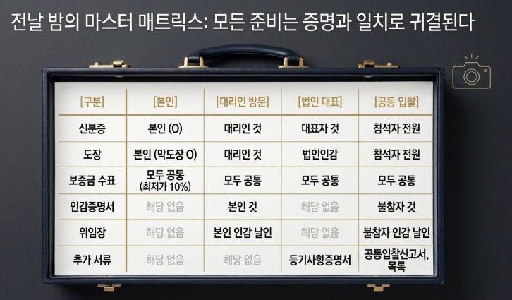전날 밤, 모든 준비는 끝내자.