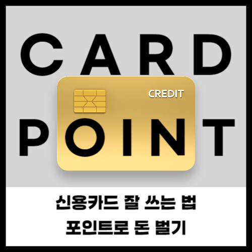 용카드 잘 쓰는 법, 카드포인트로 돈 버는 꿀팁 소개 이미지