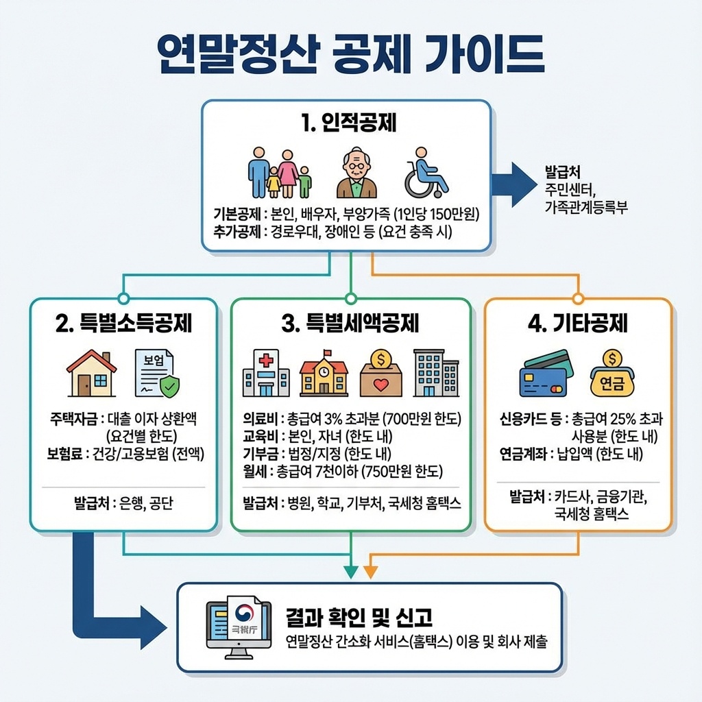 연말정산 공제 항목을 점검하는 이미지를 떠올리게 하는 사진
