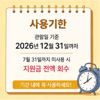 청년문화예술패스 사용기한