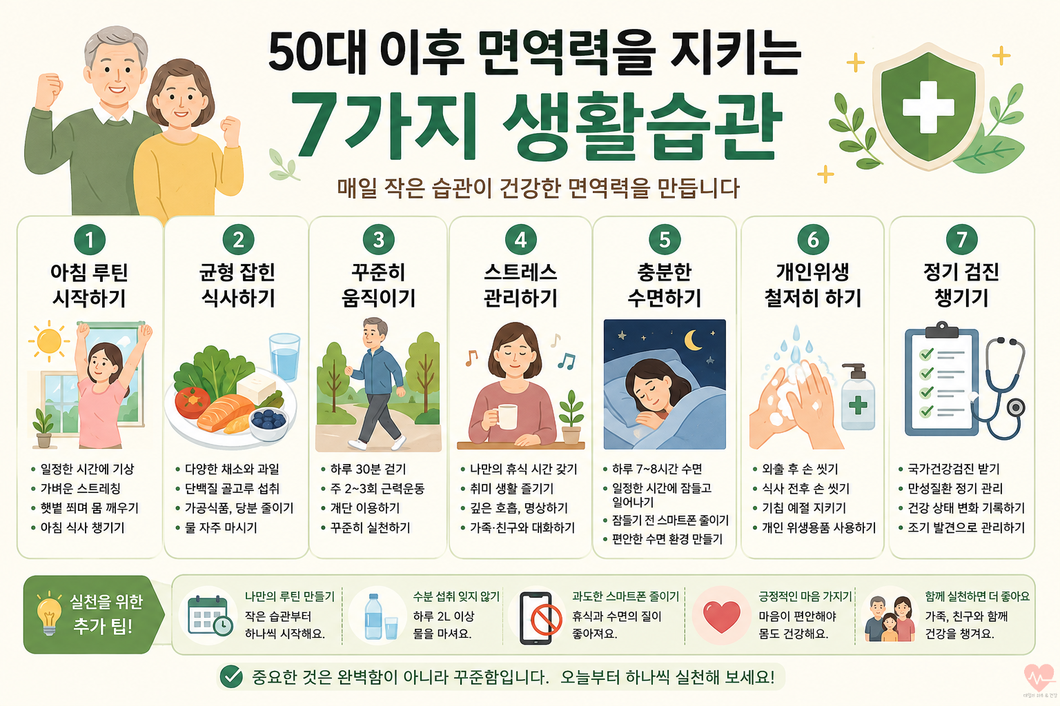 면역력을 높이는 생활습관 7가지