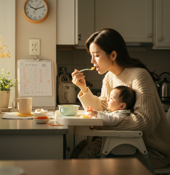 수유와 이유식 스케줄 짜기