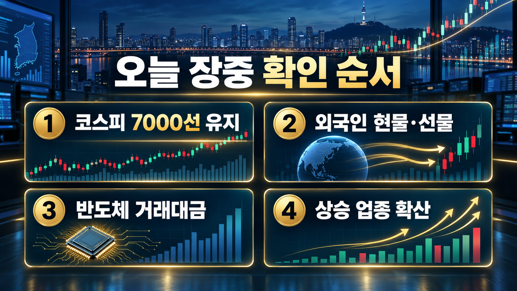 코스피 7000선 외국인 수급 반도체 거래대금 오늘 장중 확인 순서