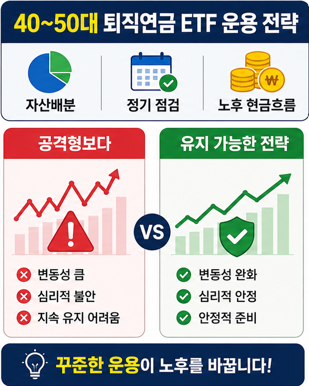 퇴직연금 ETF 운용 전략과 노후 현금흐름 기준