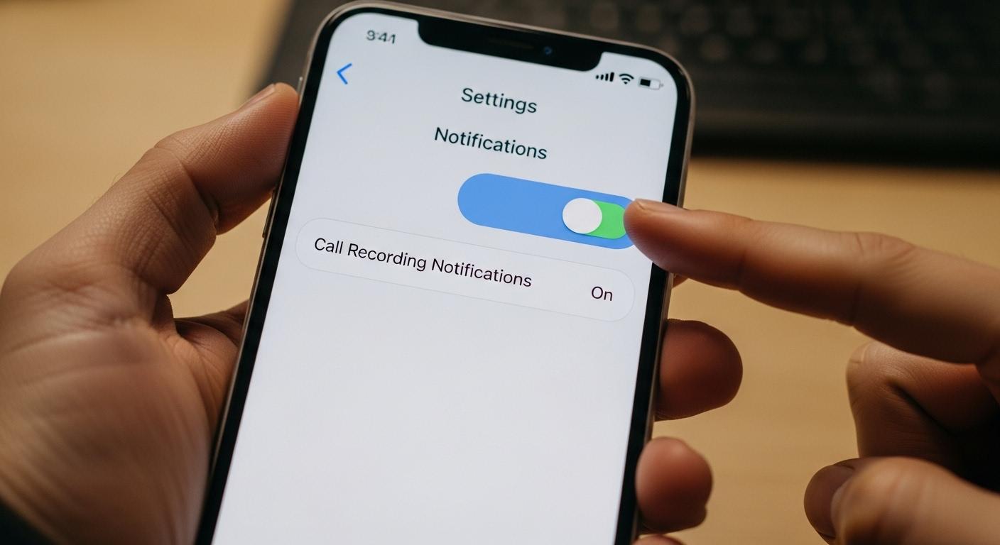 아이폰 통화녹음 고지 끄는법