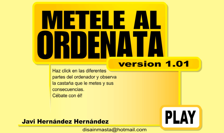 컴퓨터-부수기-플래시게임-메인-화면