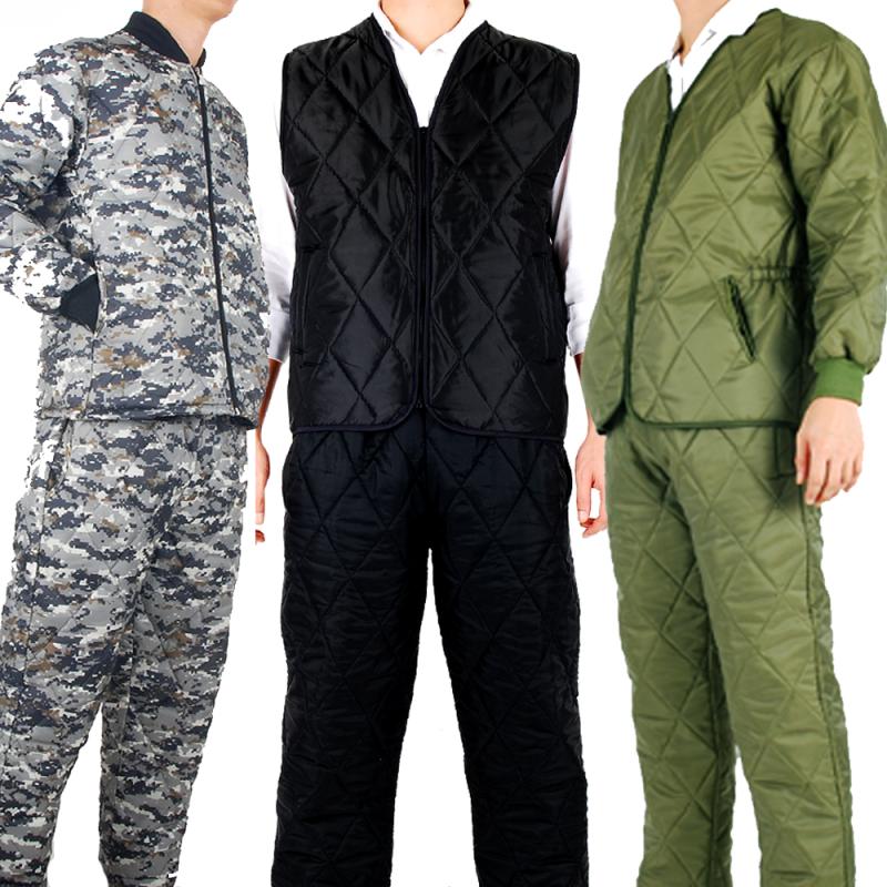 국산 깔깔이 V넥 조끼 기모깔깔이 점퍼 바지 겨울작업복 군용 경량패딩 방한복