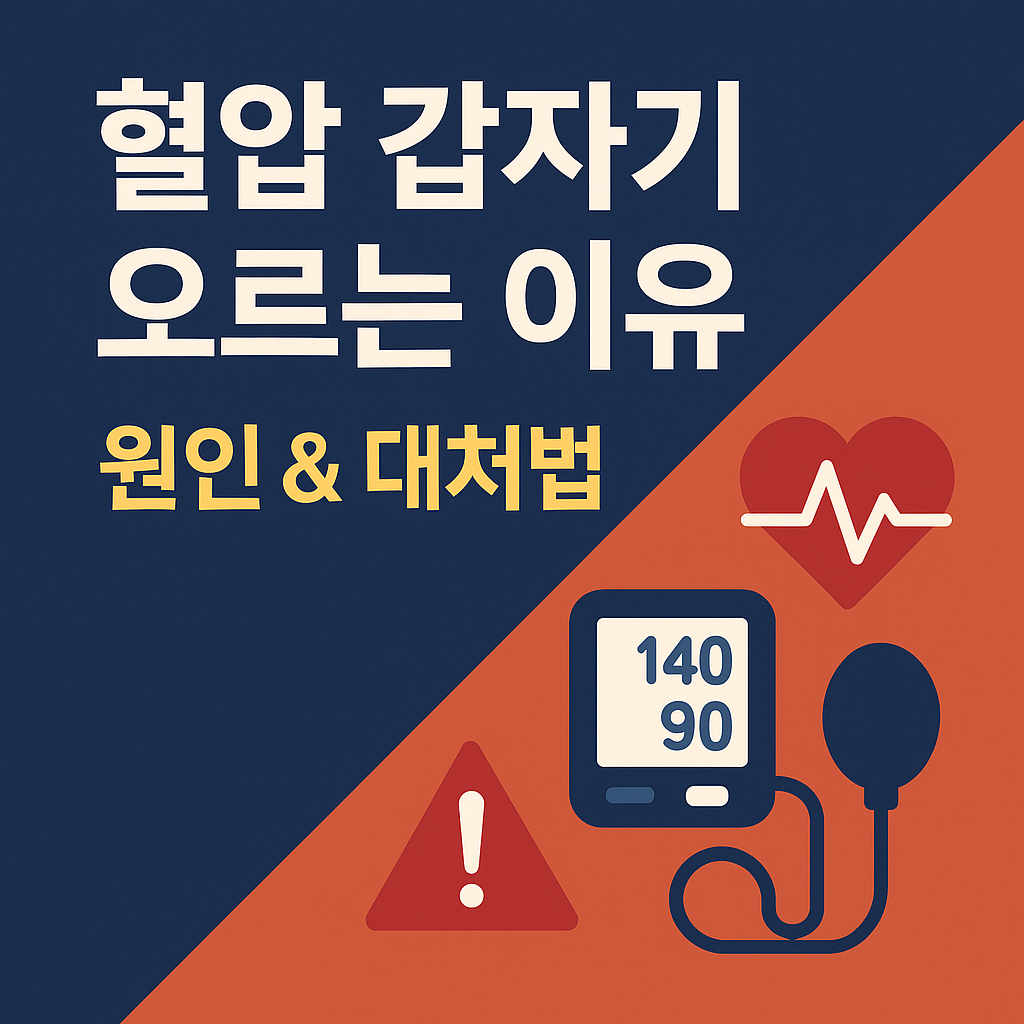 혈압 높을 때증상. 혈압 갑자기 오르는이유