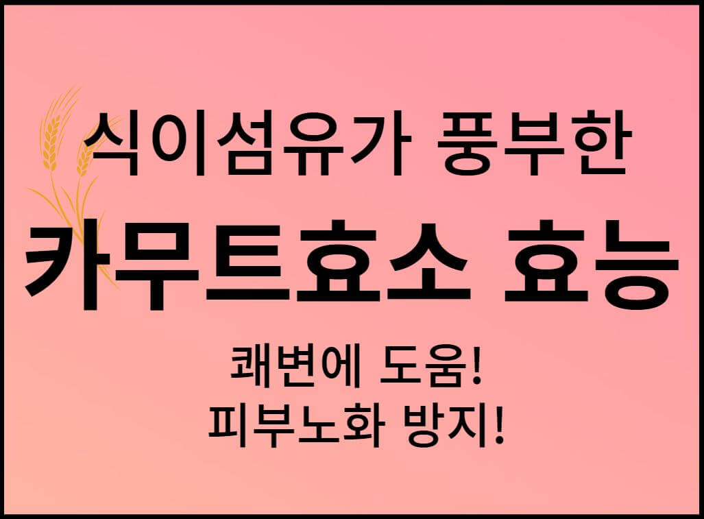 카무트효소 효능