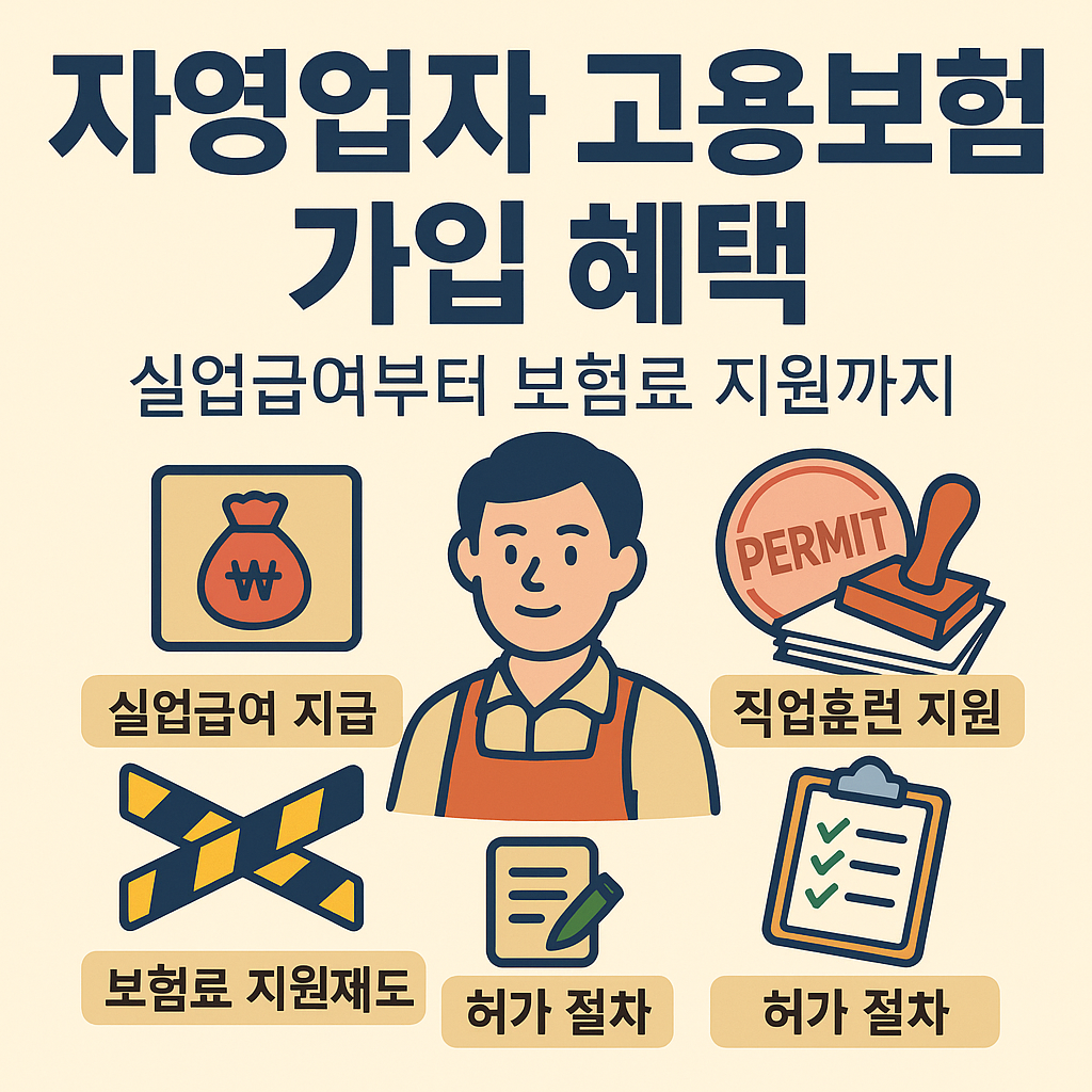 🛒 2025 자영업자 고용보험 혜택｜실업급여 최대 270일 받는 법
