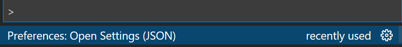 명령 팔레트 화면