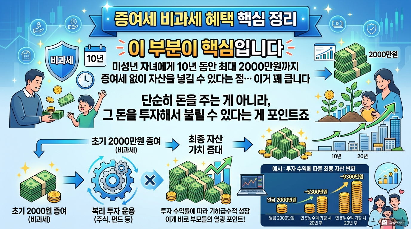 증여세 비과세 혜택 핵심 정리