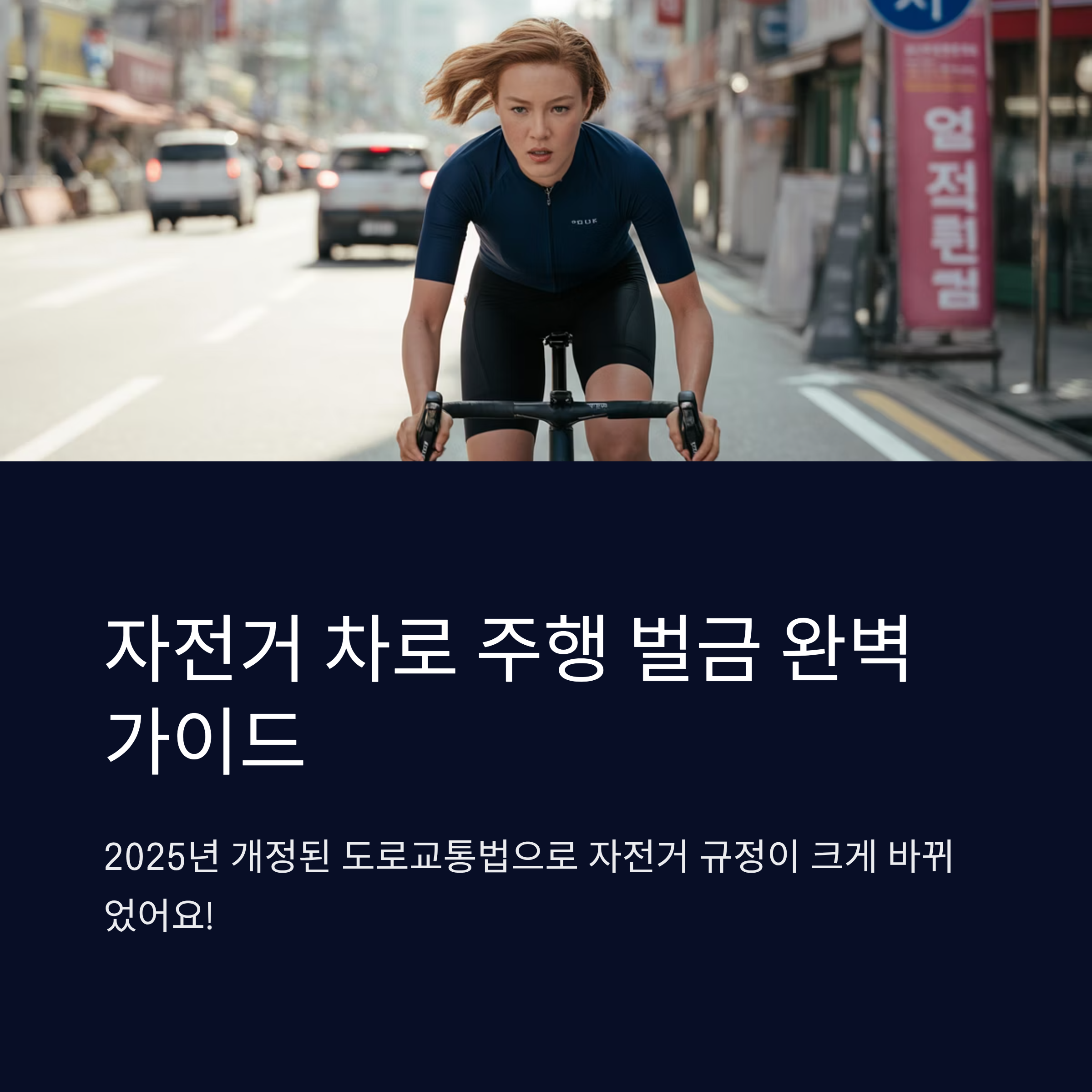자전거 차로 주행 시 벌금과 도로교통법
