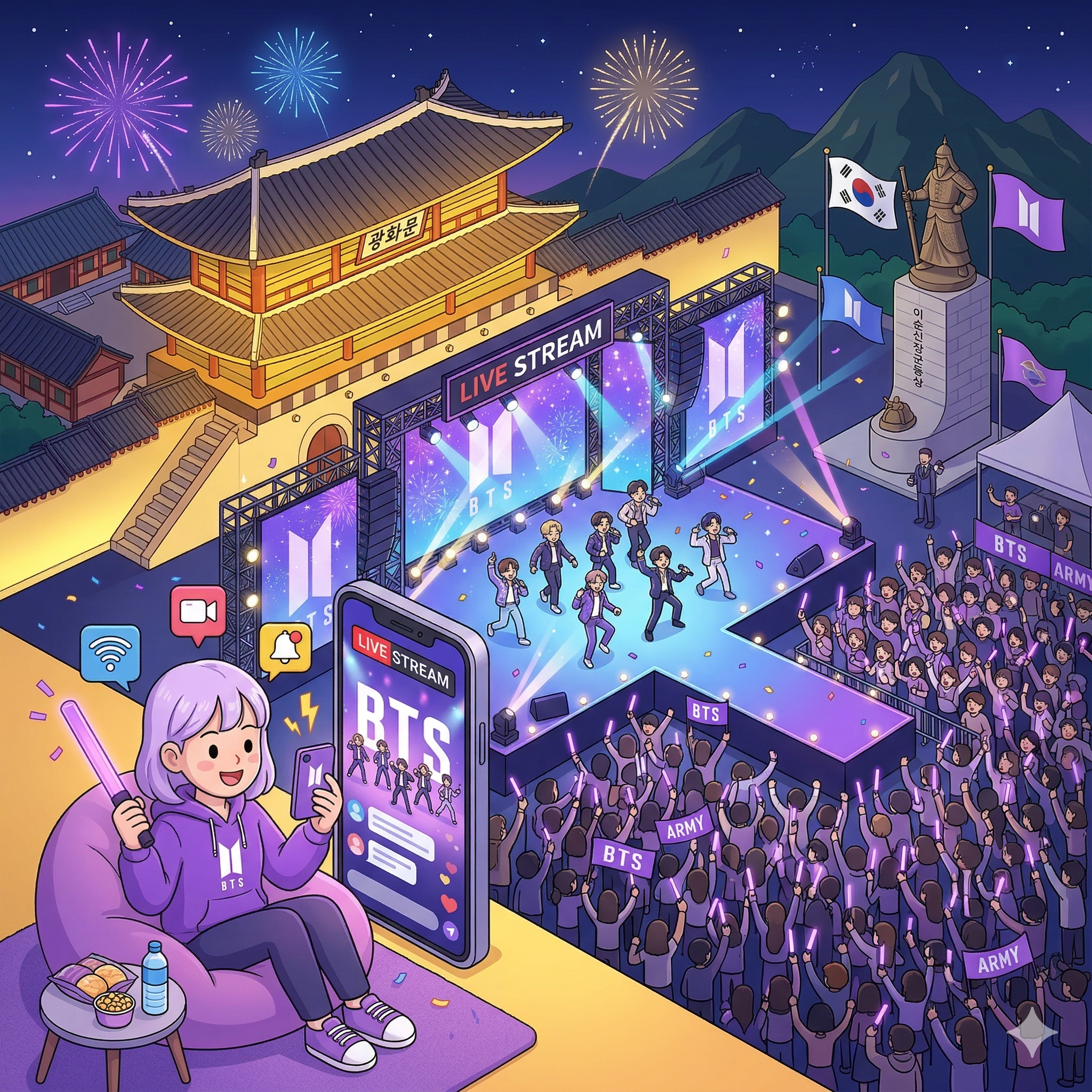 BTS 광화문 공연 중계방송 넷플릭스 실시간 라이브 시청 방법