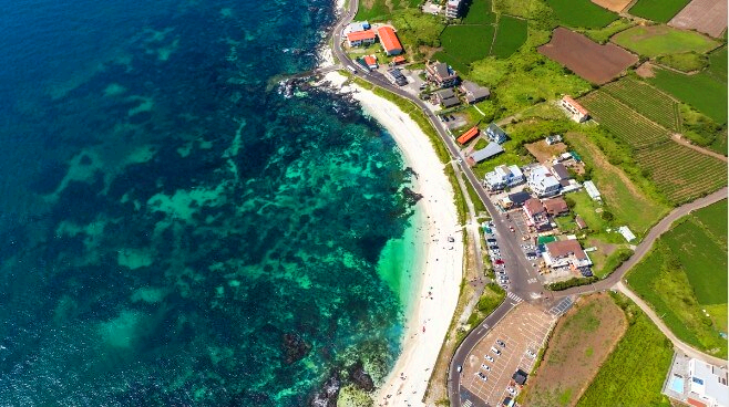 제주도 우도의 바다 풍경