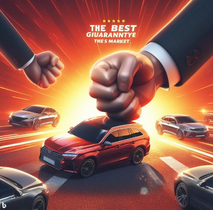 상대업체에게 도전장을 내민 자동차 회사(made by Bing)