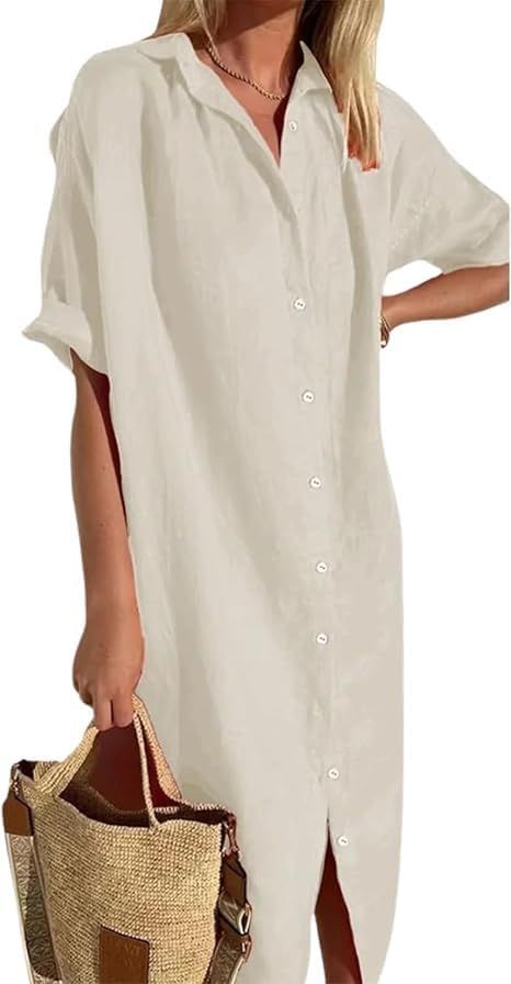 린넨 커버업 & 셔츠 드레스