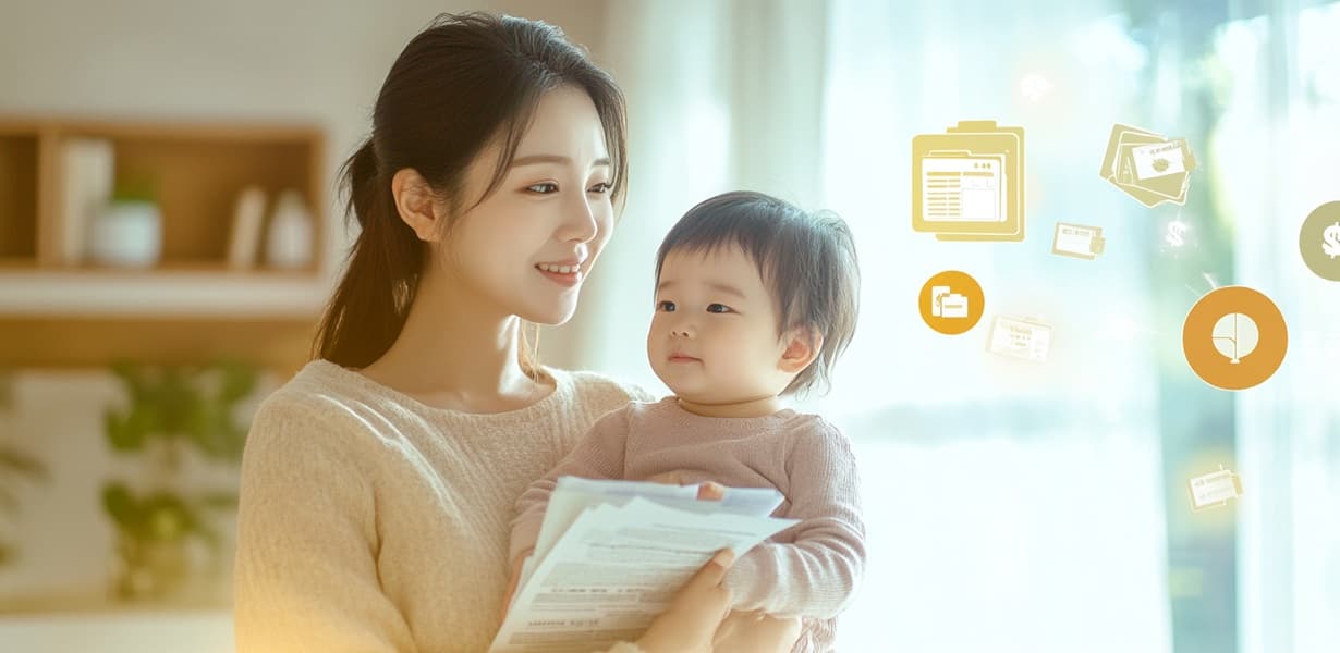 한부모 가정의 복지 지원을 주제로 한 썸네일 이미지