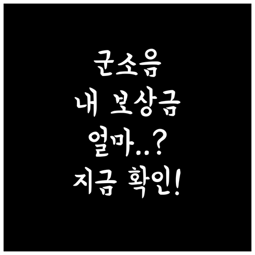 군소음 피해 보상금 우리 집 보상 지..