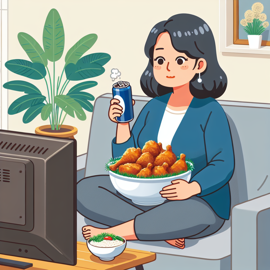 한국드라마보며 치맥하는 엄마