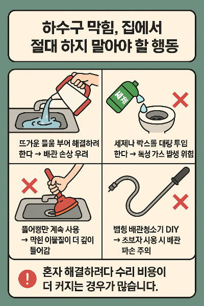 물이 안 내려간다고요? 하수구 막힘&amp;#44; 이건 절대 두면 안 됩니다